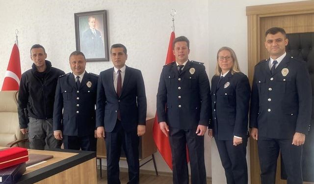 Kaymakam Böçkün emniyet personelini makamında ağırladı