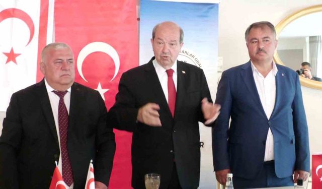 KKTC Cumhurbaşkanı Tatar’dan Rum lidere: "Sen kimsin be adam? Benim Cumhurbaşkanıma buradan laf sokacak ve Türkiye’ye haddini bildirecek, hadi oradan"