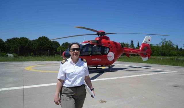 Gökyüzünden hayata uzanan kadın eli: Türkiye’nin tek kadın ambulans helikopter pilotu Samsun’da görev yapıyor