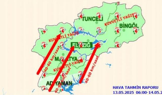Meteorolojiden 5 il için ’kuvvetli yağış’ uyarısı