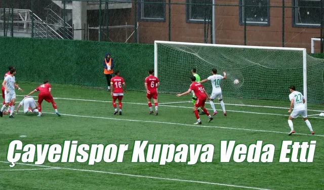 Çayelispor Türkiye Kupasına veda etti.