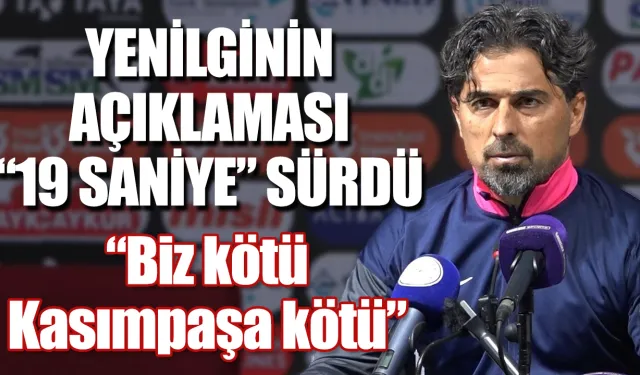 İlhan Palut'tan 19 saniye süren mağlubiyet açıklaması