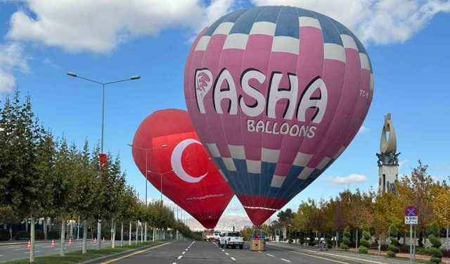 Kapadokya’da üretilen sıcak hava balonları Cumhurbaşkanlığı külliyesinde