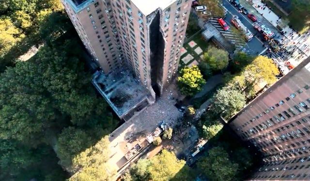 New York’ta 17 katlı binada patlama sonucu kısmi göçme meydana geldi