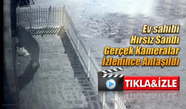 Kapıyı hırsız zorluyor sandı, gerçek güvenlik kamerası ile ortaya çıktı