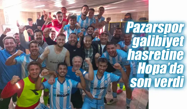 Pazarspor ilk galibiyetini Hopaspor karşısında aldı