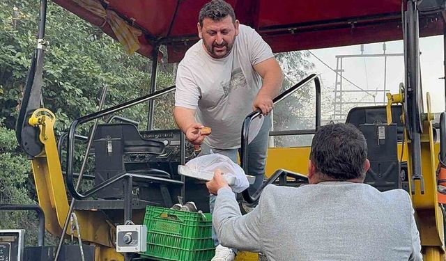 Amasra’da yol çalışmasına baklavalı teşekkür