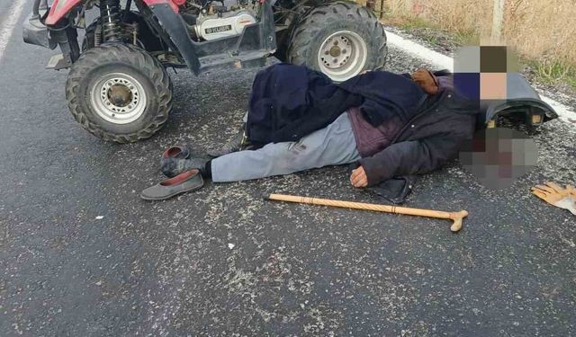 ATV ile takla atan 89 yaşındaki sürücü ağır yaralandı