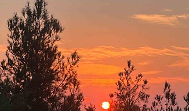 Batman’da kartpostallık gün batımı manzarası