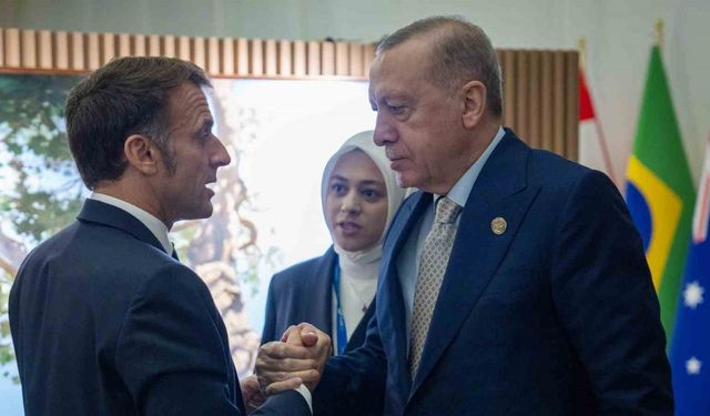 Cumhurbaşkanı Erdoğan, Fransa Cumhurbaşkanı Macron ile görüştü