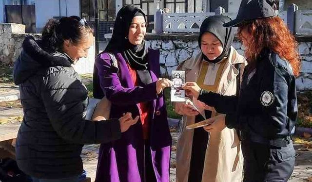 İhsaniye’de vatandaşlara kadına şiddetle mücadele anlatıldı