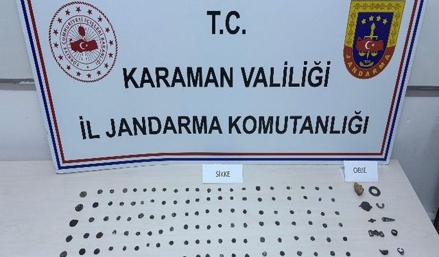 Karaman’da 148 adet tarihi sikke ele geçirildi: 10 tutuklama