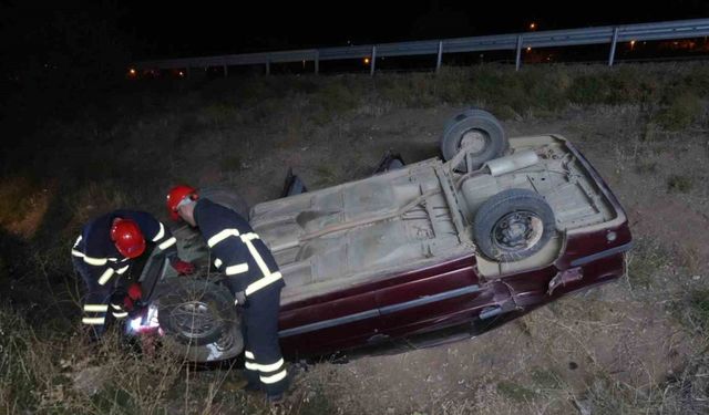 Kırıkkale’de otomobil takla attı: 1 yaralı