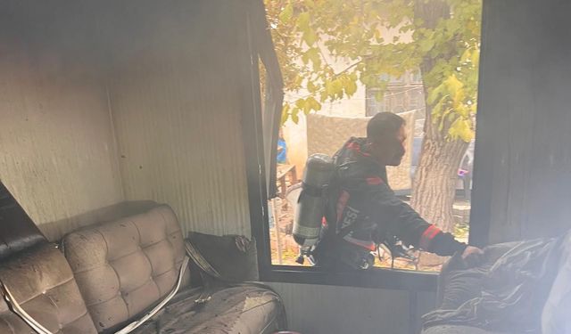 Malatya’da konteyner yangını