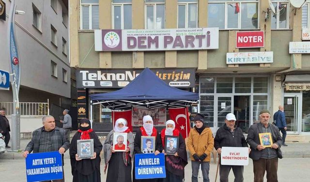 Muş’ta evlat nöbetindeki ailelerden ’teslim olsun’ çağrısı