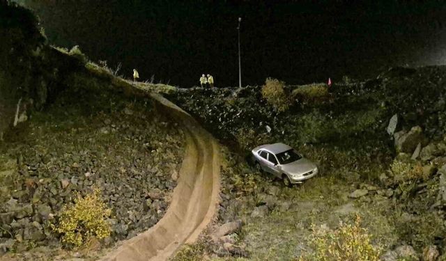 Otomobil viyadükten uçtu: 1 yaralı