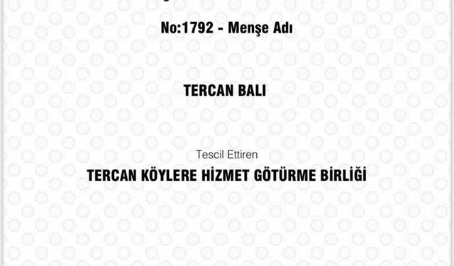 Tercan Balı Erzincan’ın 14. Coğrafi İşaretli ürünü oldu