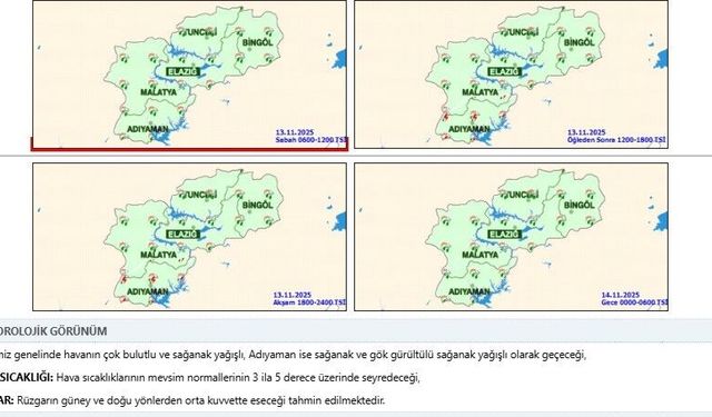Tunceli’de sağanak yağış etkili oldu