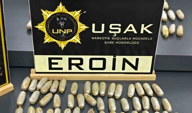 Uşak’ta midelerinde eroin taşıyan iki şüpheli tutuklandı