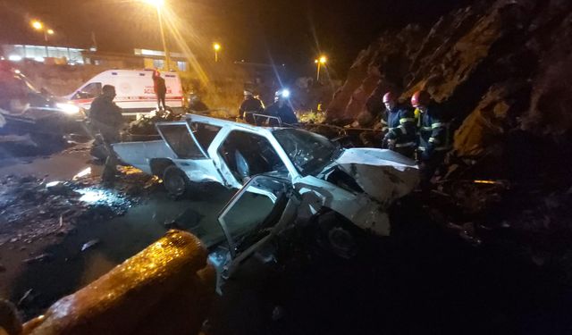 Rize’de Araç İnşaat Alanına Düştü: 1 Kişi Yaralandı