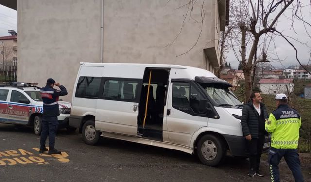 Rize'de taşımalı eğitim servislerine denetim