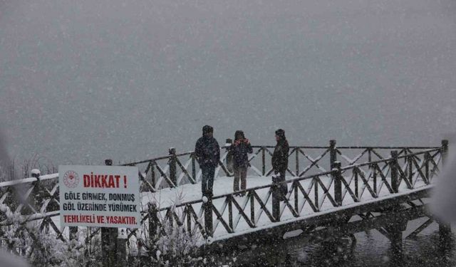 Abant Gölü Milli Parkı’nda kış güzelliği