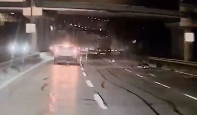 Alkollü kamyon sürücünün kuryenin ölümüne neden olduğu o anlar kamerada