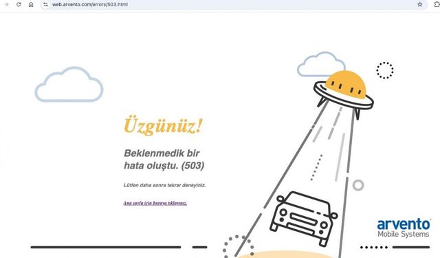 Araç takip sistemi çöktü