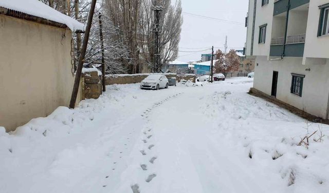 Başkale’de kar etkili oldu