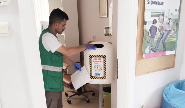 Canik’te 520 kilo atık ilaç bertaraf edildi