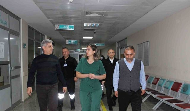 Çaycuma Devlet Hastanesi ve 112 istasyonlarına gece denetimi