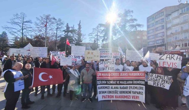 Çorlu’da işçilerinden hak arayışı eylemi