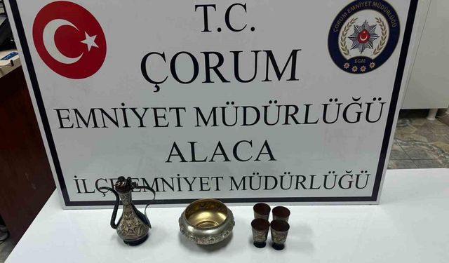 Çorum’da tarihi eser operasyonu: 1 gözaltı