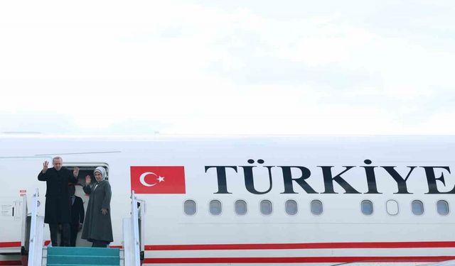Cumhurbaşkanı Erdoğan Türkmenistan’a gitti