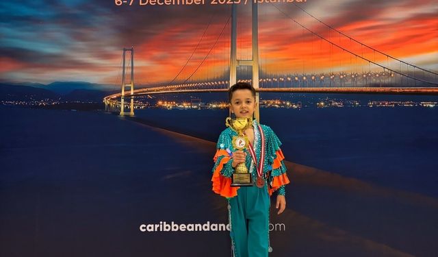 Denizli’nin gururu Toprak, 7 yaşında dünya üçüncüsü oldu