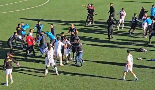 Elazığ’da amatör maçta kavga