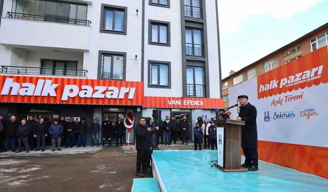 Erzurum’da halk pazarının 10’uncu şubesi açıldı