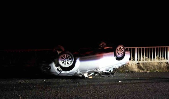 Gümüşhane’de otomobil takla attı: 5 yaralı