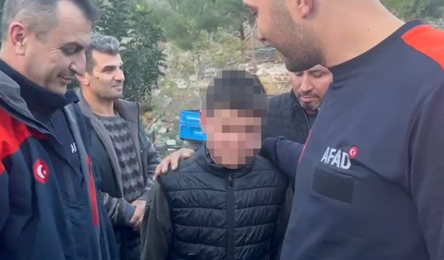 Haber alınamayan çocuğu AFAD ekipleri buldu