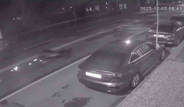 Hayatını kaybeden motosikletlinin kaza anı görüntüleri ortaya çıktı