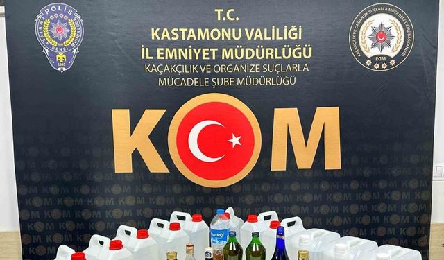 Kastamonu’da kaçak içki operasyonu