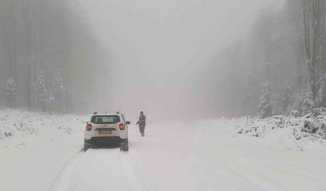 Kastamonu’da kar yağışı etkili oldu