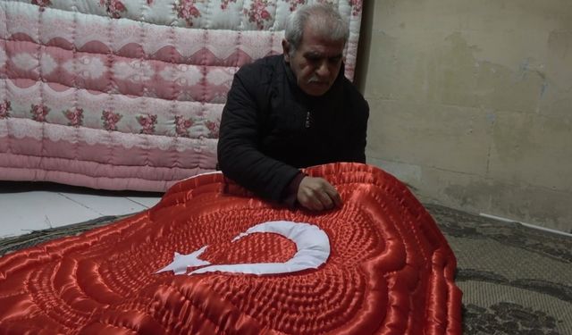 Kilisli yorgancının bayrak sevgisi