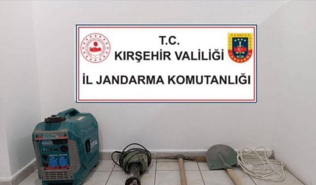 Kırşehir’de izinsiz kazı yapan şüpheli yakalandı