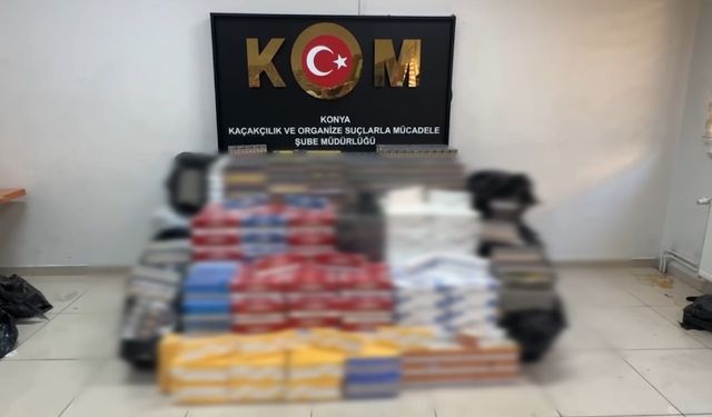 Konya’da 2 milyon liralık kaçak sigara operasyonu
