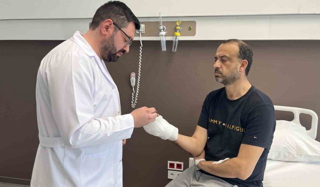 Kopan parmağını buz poşetine koyup yurt dışından Türkiye’ye geldi