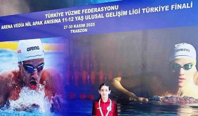 Körfezli yüzücü Trabzon’dan madalyayla döndü