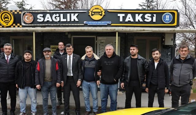 Kütahya Belediye Başkanı Kahveci, taksici esnafıyla bir araya geldi