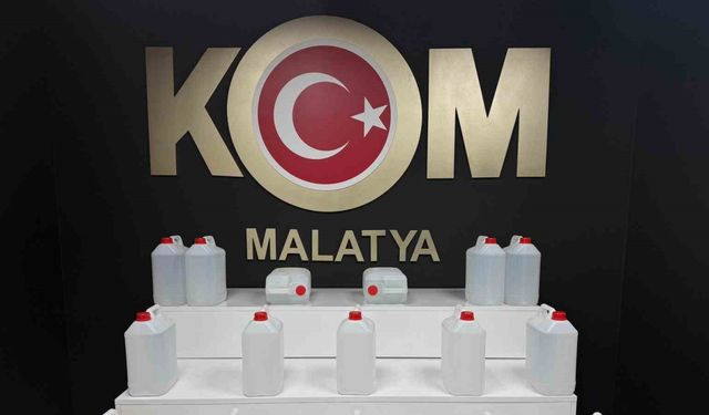 Malatya’da sahte alkol operasyonu