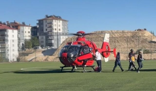 Malatya’da yaşlı hasta için ambulans helikopter havalandı